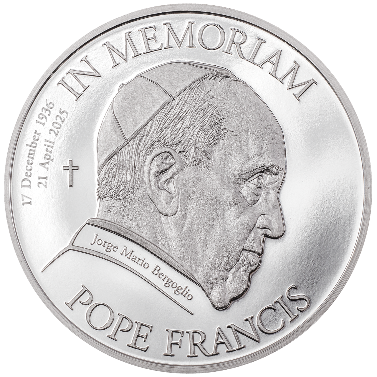 1 oz Silbermünze 2025 – In Erinnerung Papst Franziskus in Präsentationsbox (Proof | Classic Minting | Cook Islands | CIT)