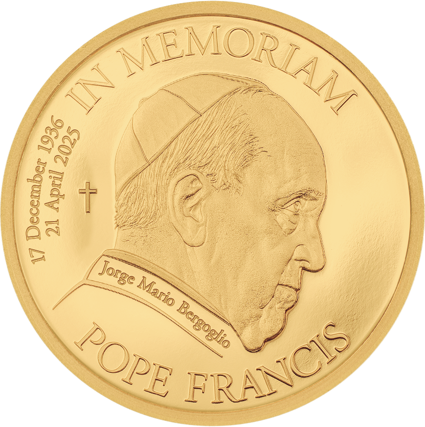 0.5 g Goldmünze 2025 – In Erinnerung Papst Franziskus in Präsentationsbox (Proof | Classic Minting | Cook Islands | CIT)
