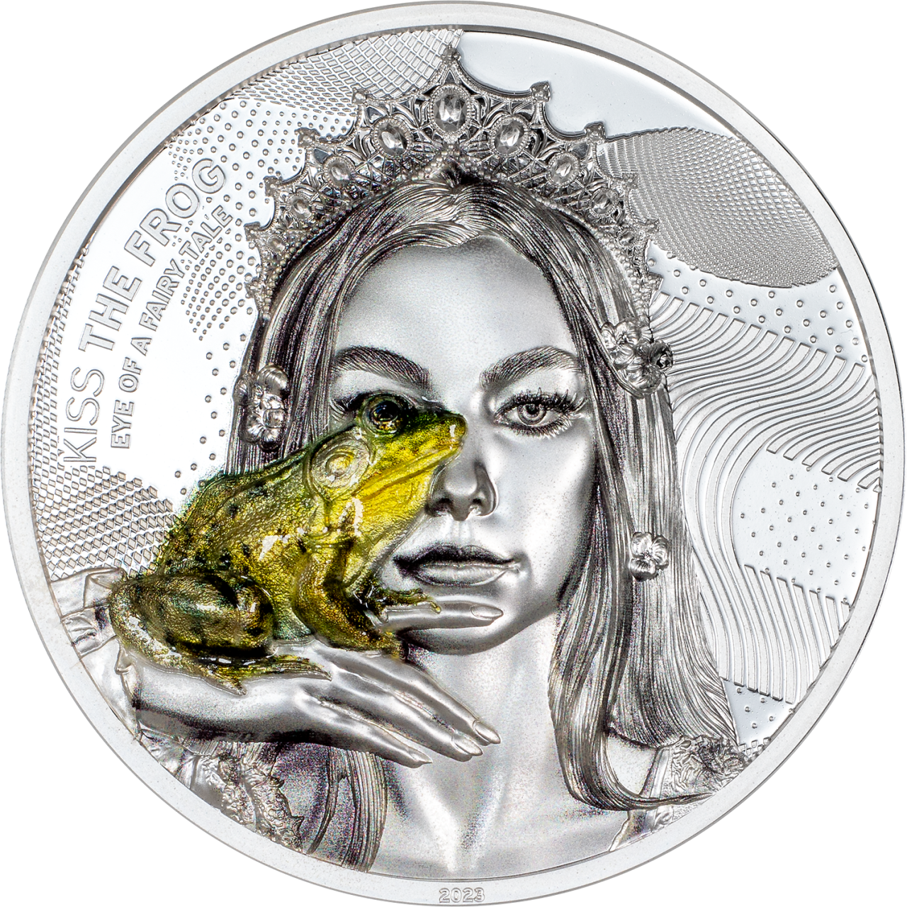 2 oz Silber Kiss the Frog Eye of a Fairytale (Cook Islands 2023 | PP | High Relief | Auflage: 999)
