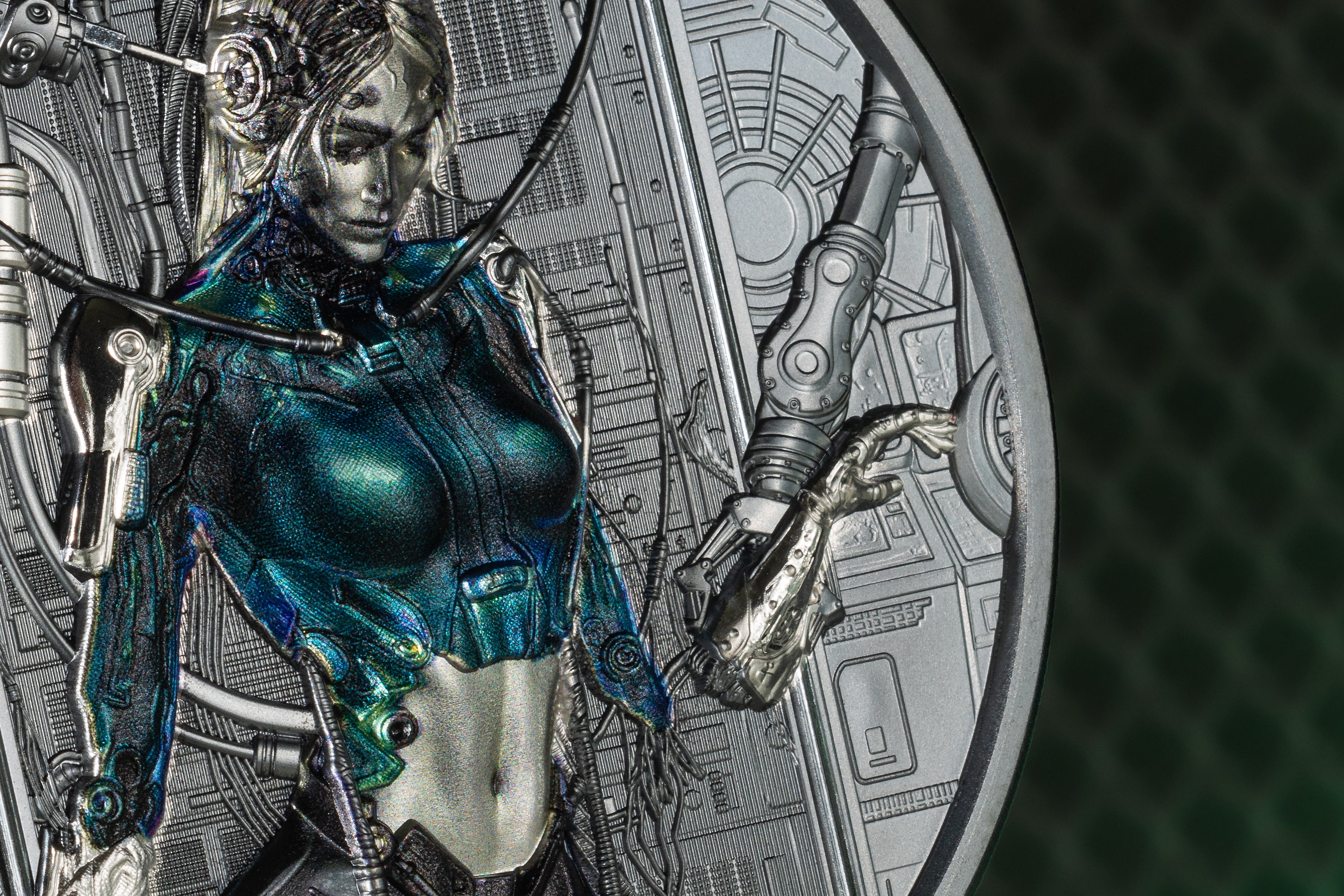 3 oz Sammlermünze .999 Silber Cyber Queen - The Rebirth 2024 (Black Proof | CIT | Auflage: 888)