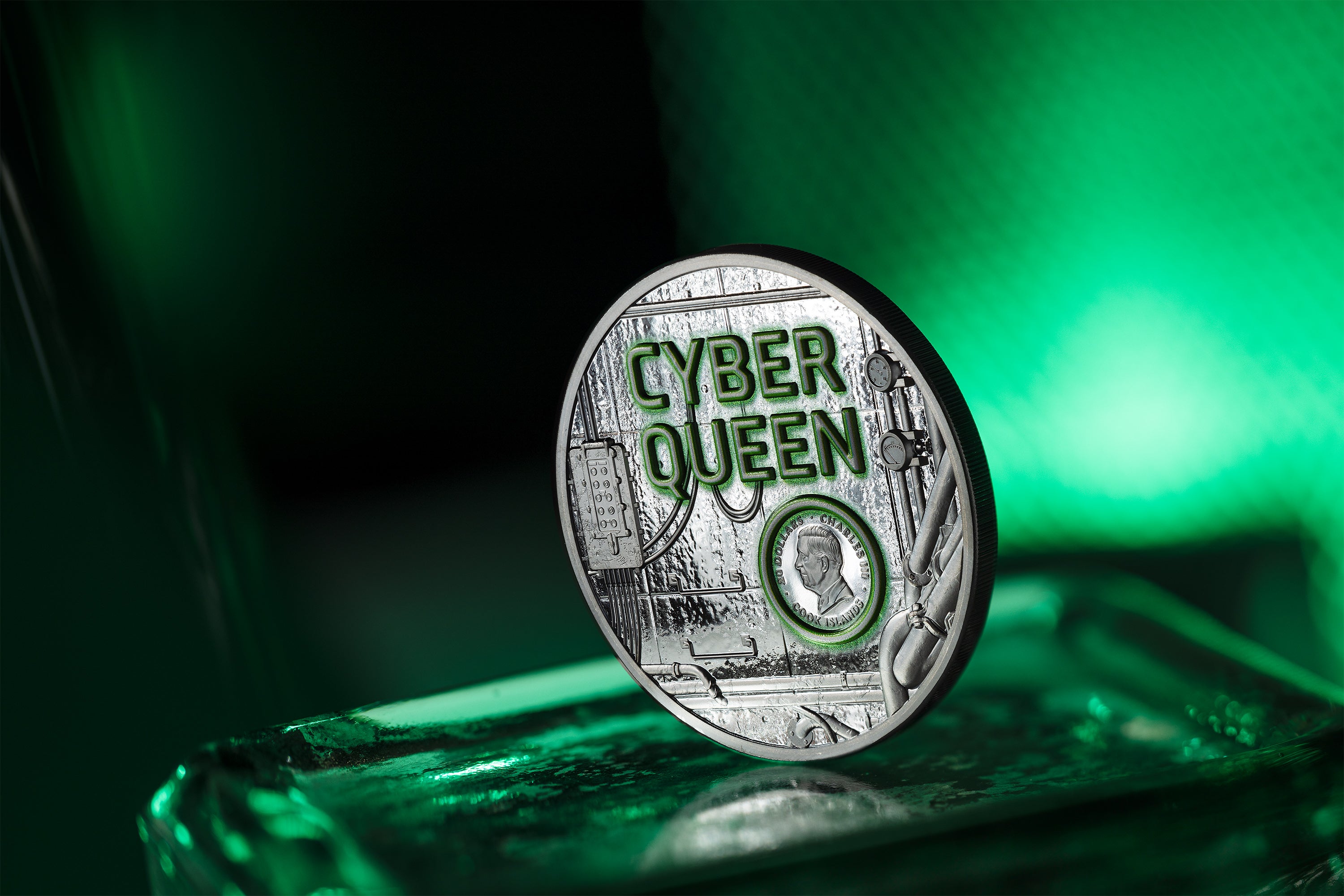 3 oz Sammlermünze .999 Silber Cyber Queen - The Rebirth 2024 (Black Proof | CIT | Auflage: 888)
