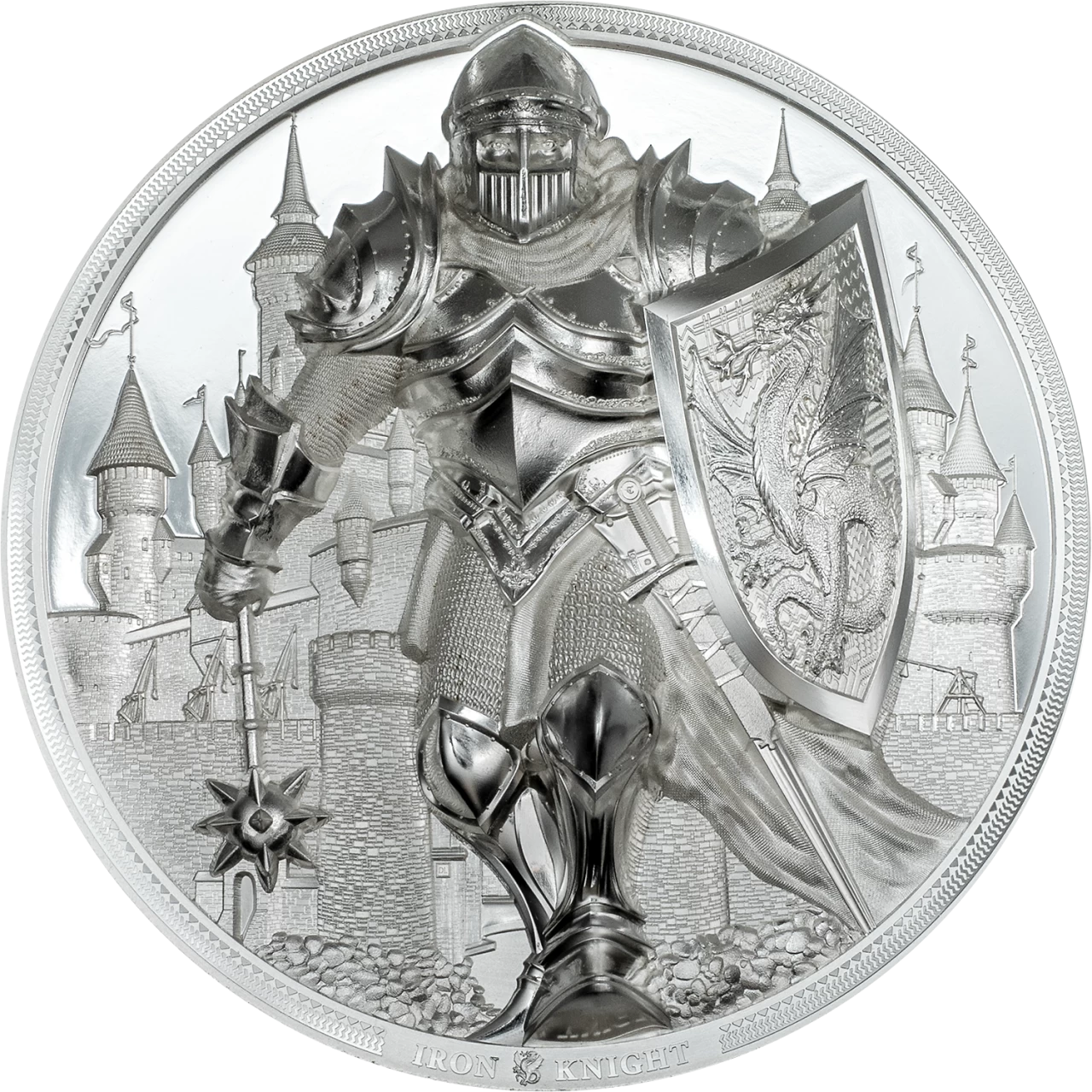 5 oz Silbermünze Iron Knight - CIT 2024 (Polierte Platte | smartminting® 4.0 | Auflage: 555)
