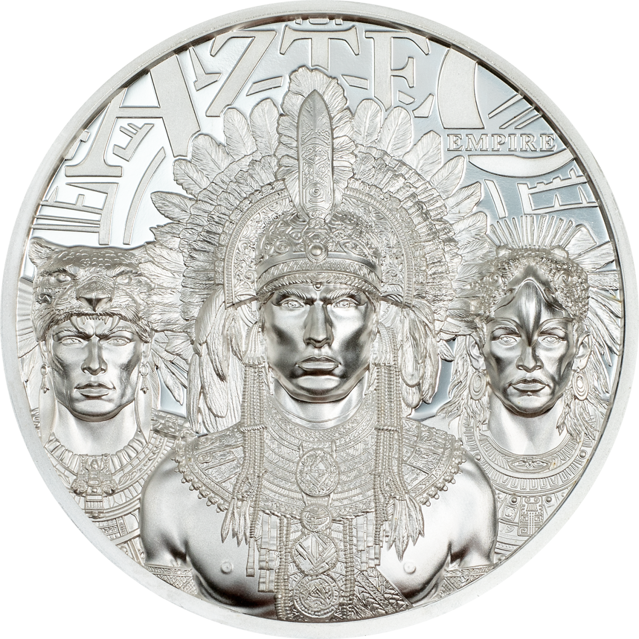 1 oz Silbermünze 2025 – Aztec Empire (BU | High Relief | CIT)