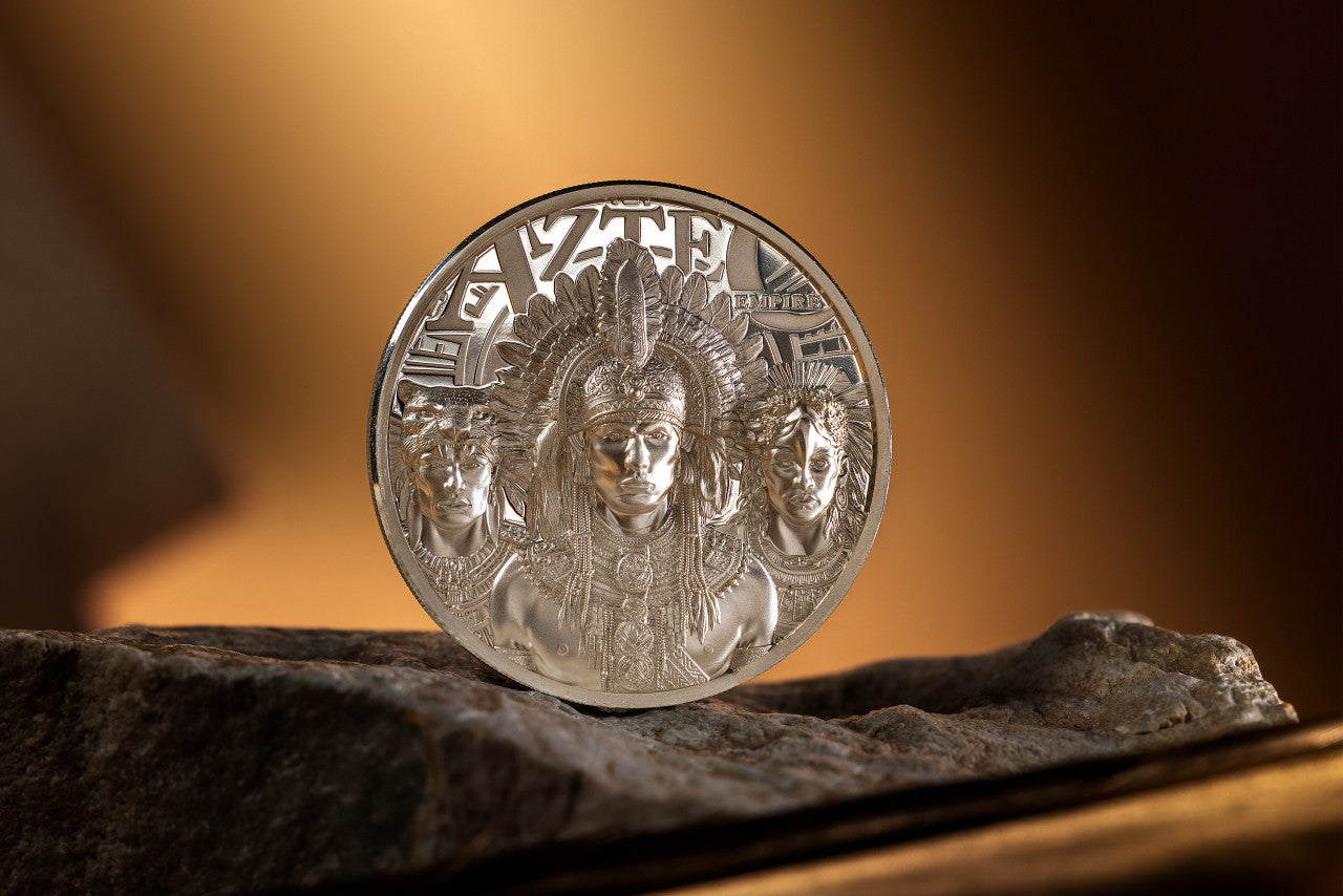 1 oz Silbermünze 2025 – Aztec Empire (BU | High Relief | CIT)