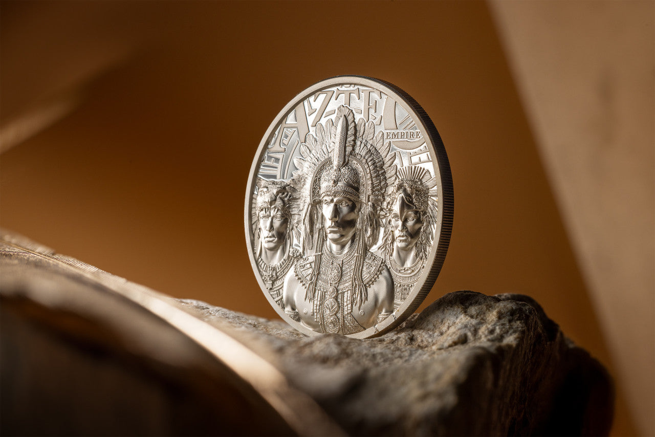 1 oz Silbermünze 2025 – Aztec Empire (BU | High Relief | CIT)
