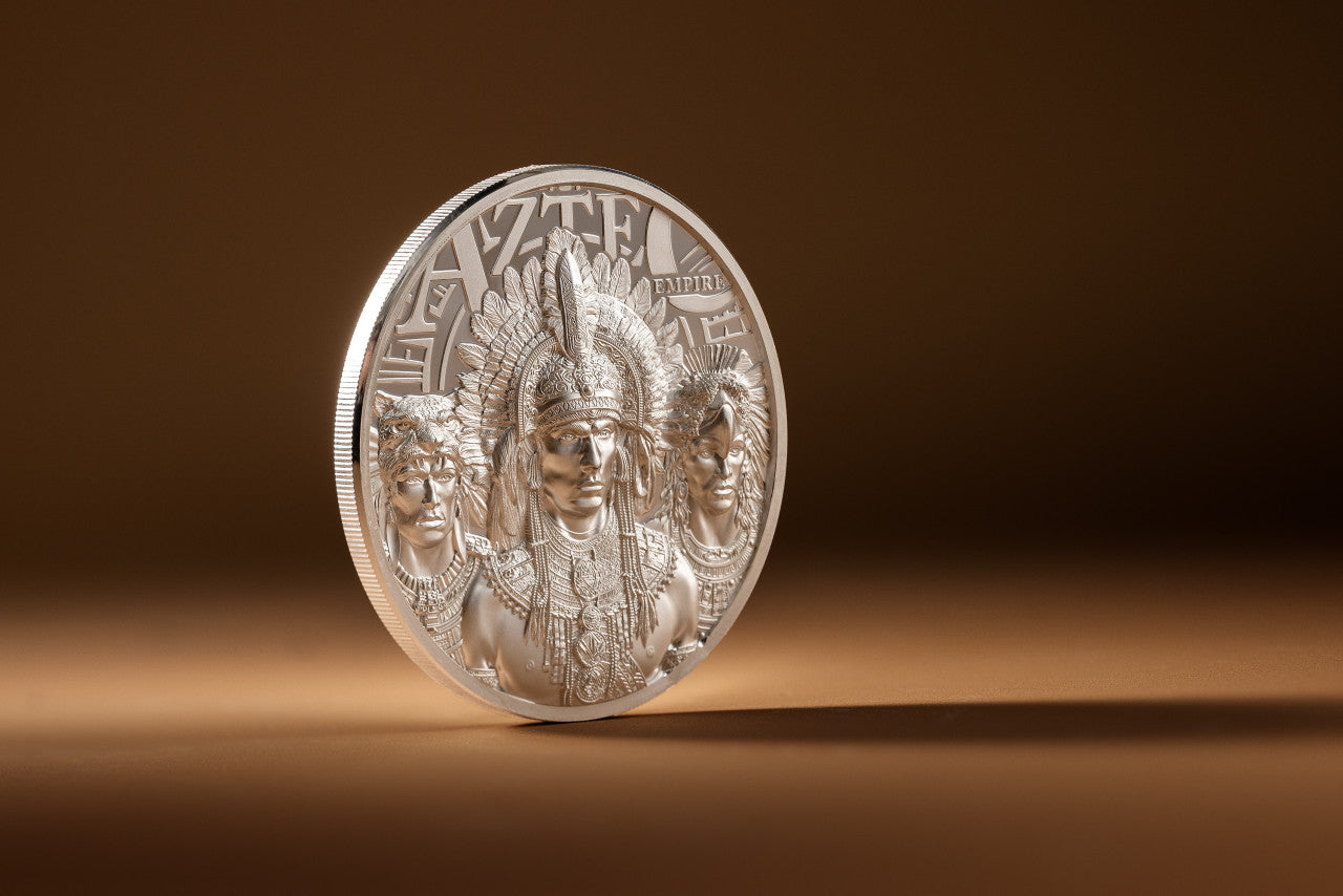 1 oz Silbermünze 2025 – Aztec Empire (BU | High Relief | CIT)