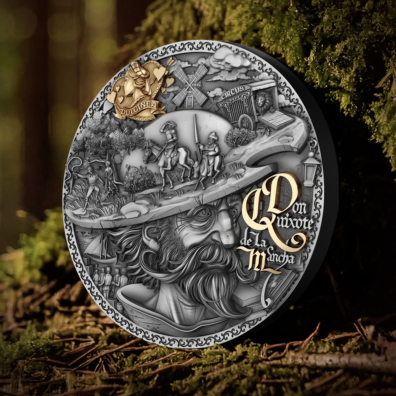 2 oz Silbermünze Don Quixote, Niue ( T&S | Auflage: 500)