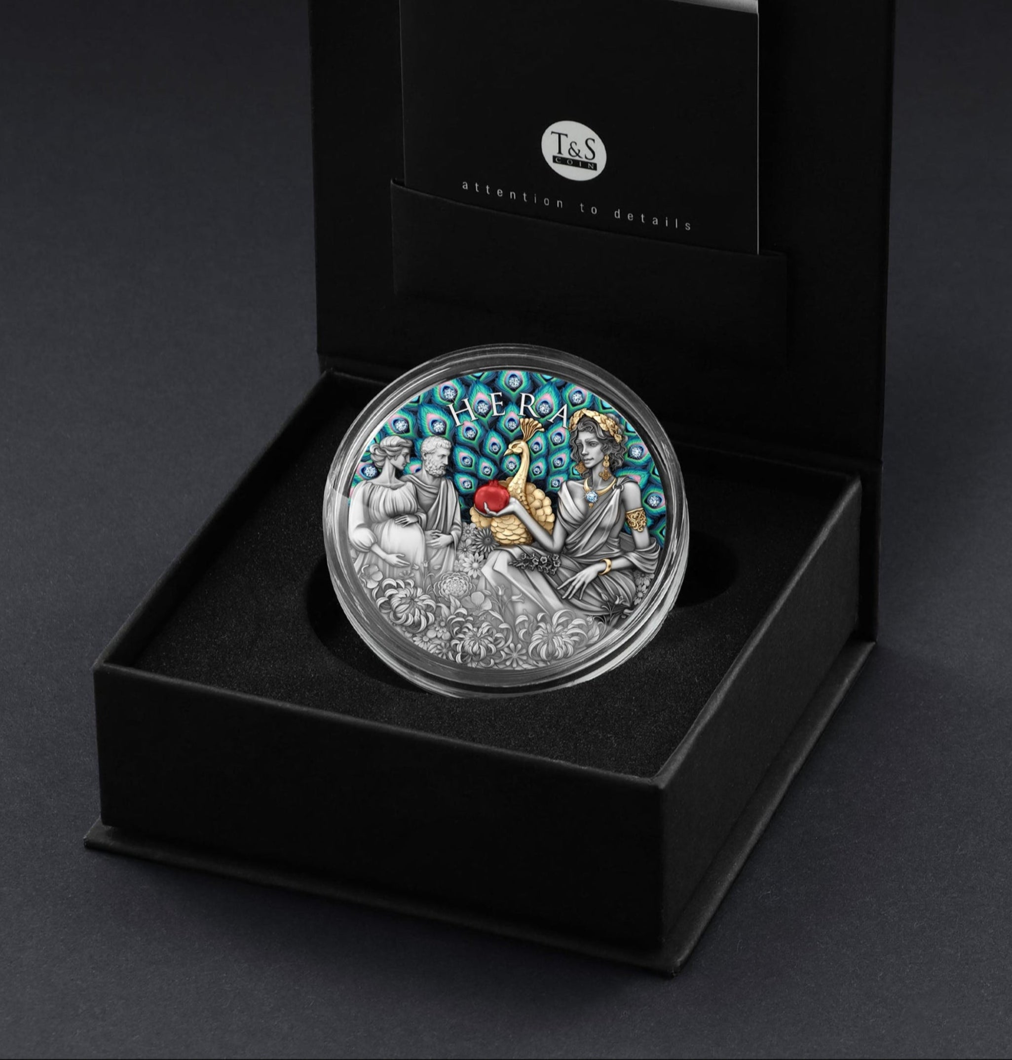 Hera – 2 oz .999 Silbermünze, Niue 2025 (T&S Coin, | Auflage: 500 | Antique Finish)
