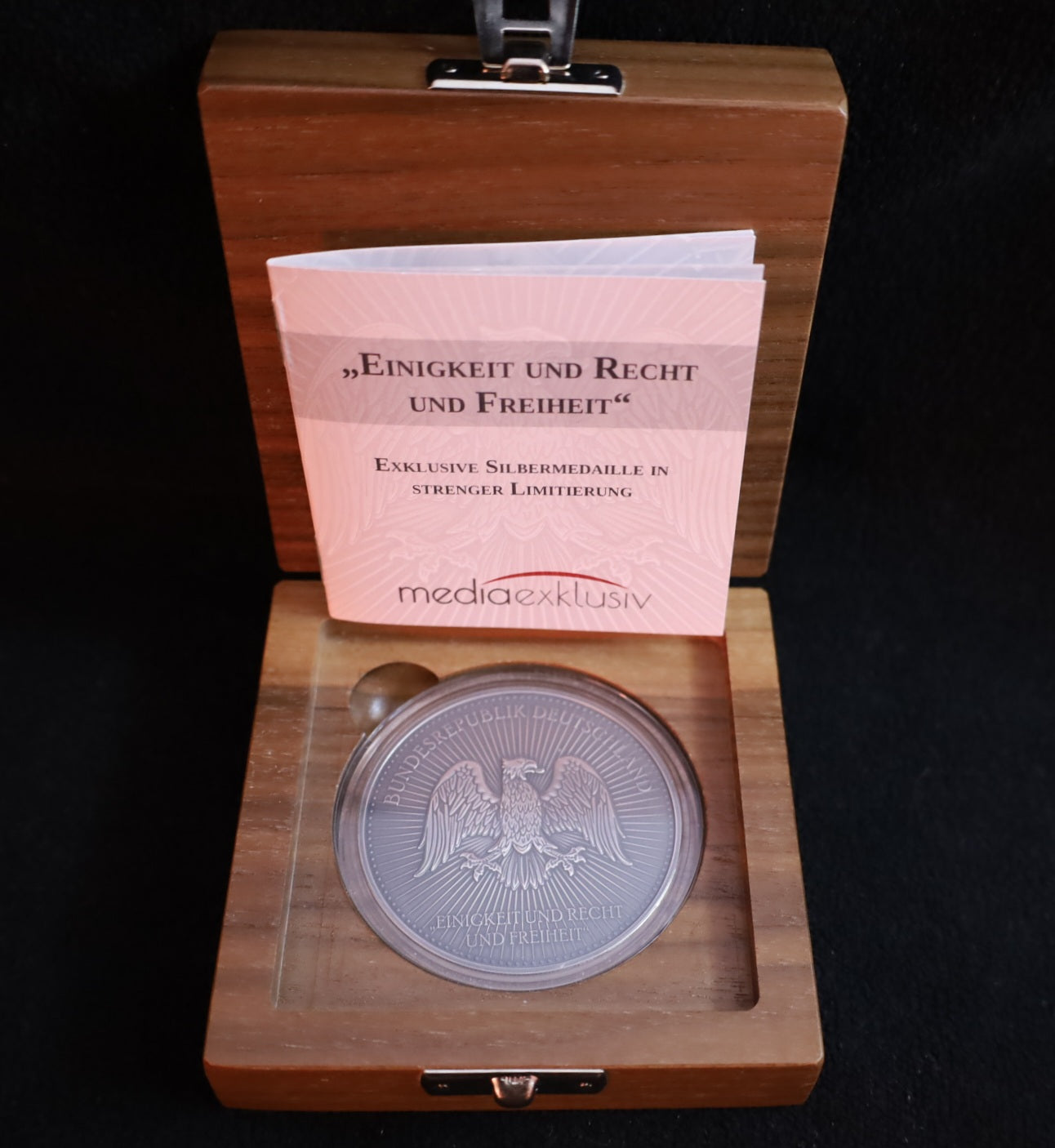 5 oz Silbermedaille Einigkeit und Recht und Freiheit limitierte Auflage 999 Stück