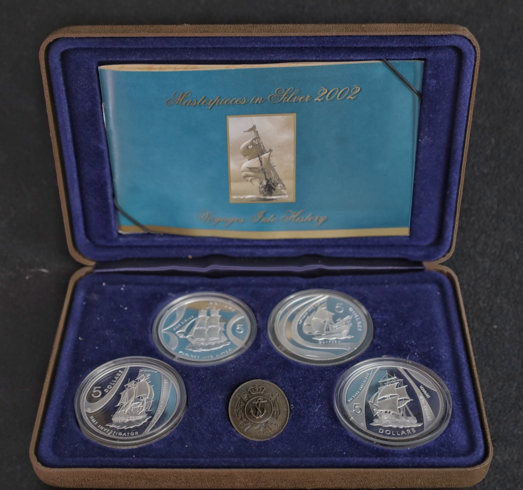 Masterpieces-Serie Schiffsmotive Set Silver 2002