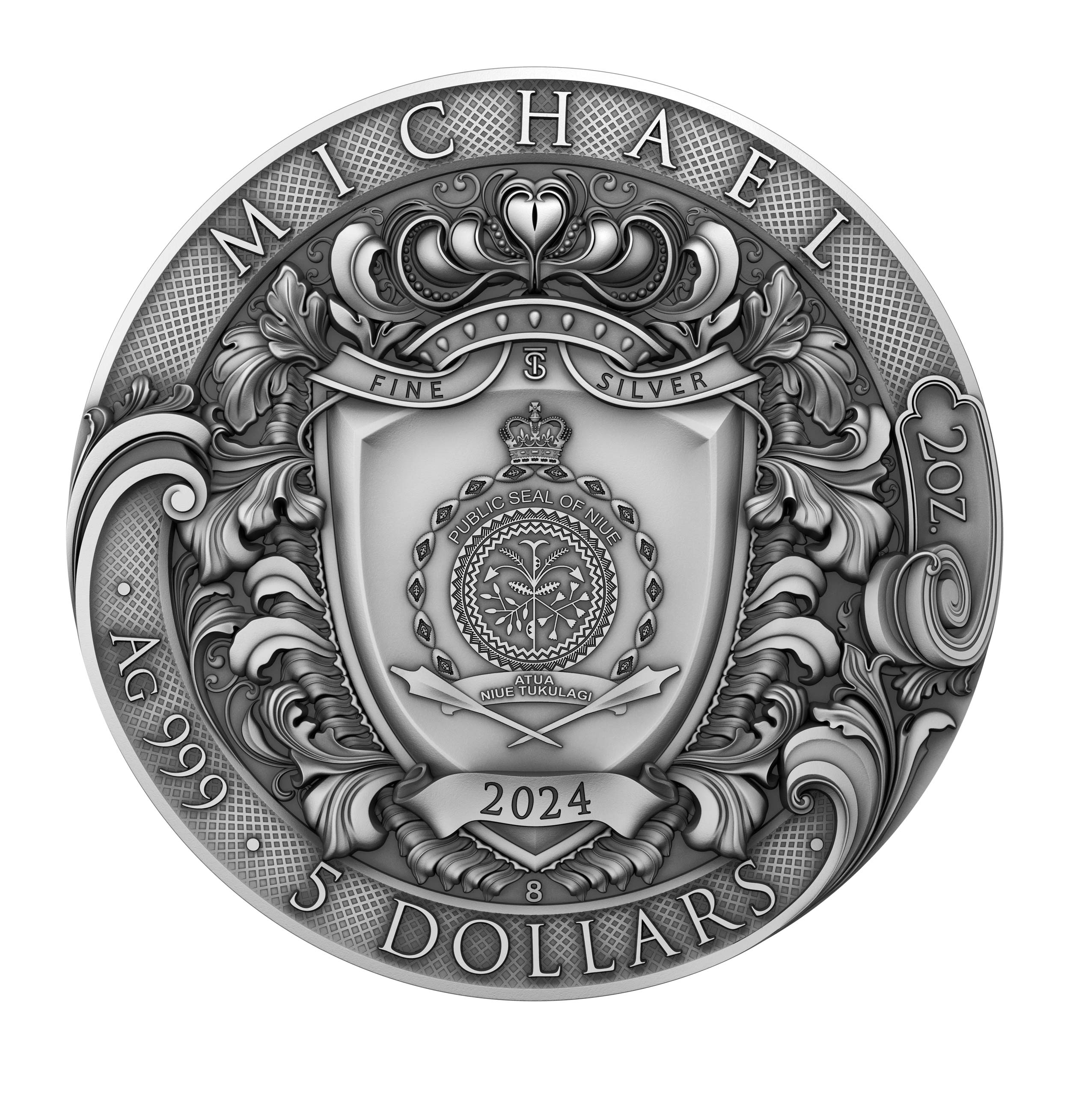 2 oz Silbermünze Michael 2024 – Niue (T&S | Auflage: 500 | .999 Feinsilber)