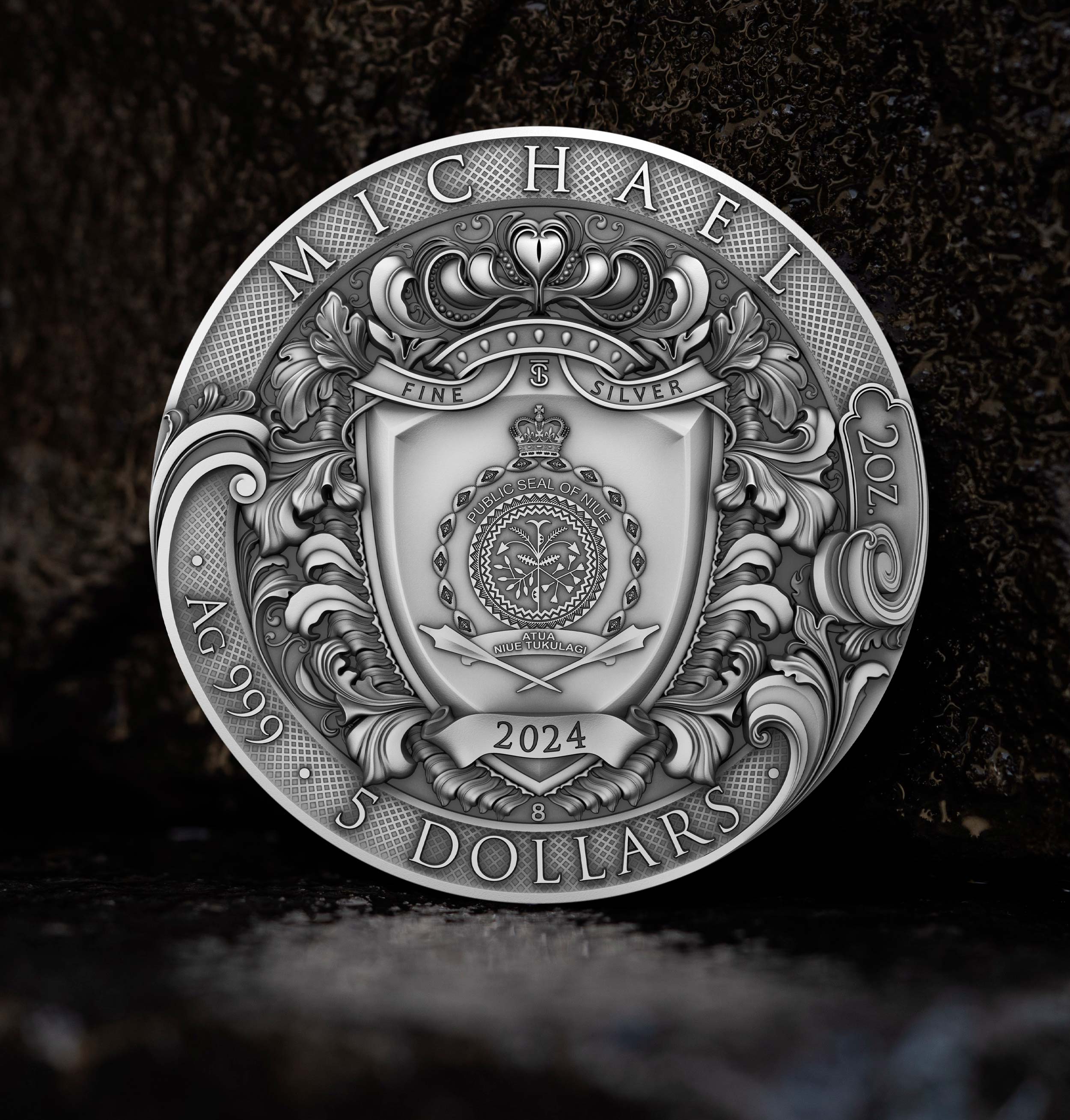 2 oz Silbermünze Michael 2024 – Niue (T&S | Auflage: 500 | .999 Feinsilber)