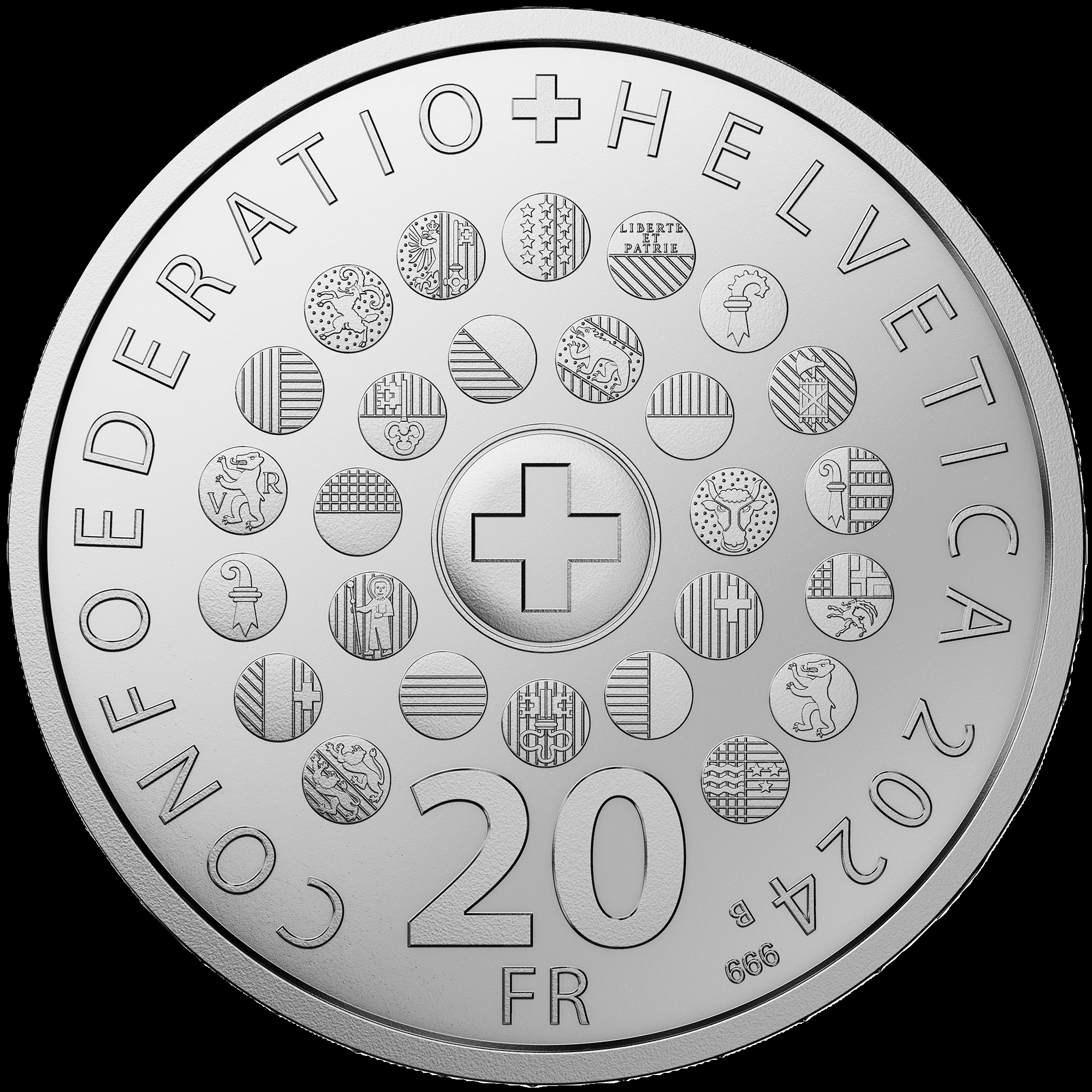 20 Franken Silbermünze "Die Schweiz" 2024 (Polierte Platte | limitiert)