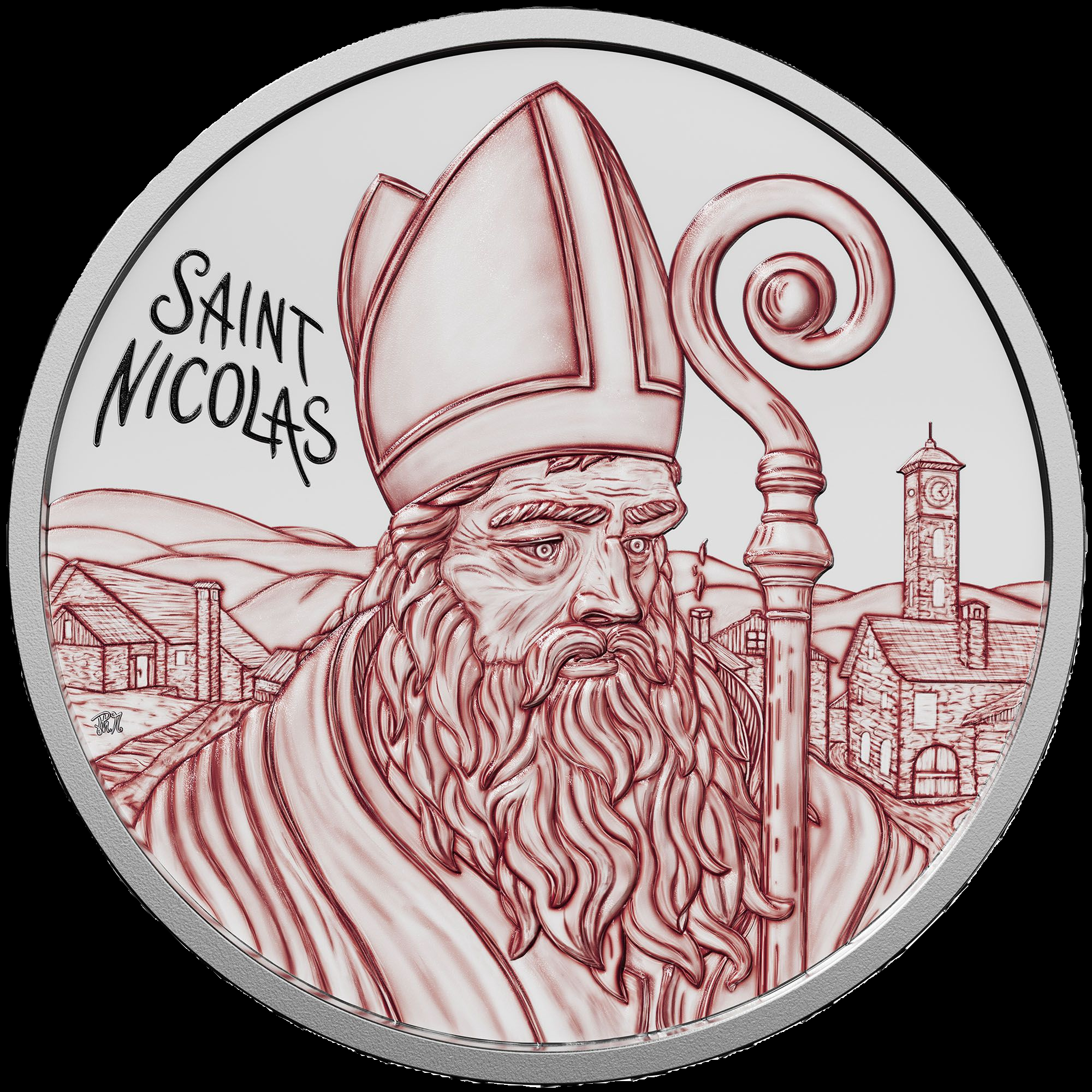 20 Franken Silbermünze "Sankt Nikolaus" 2024 (Polierte Platte | farbig | limitiert)