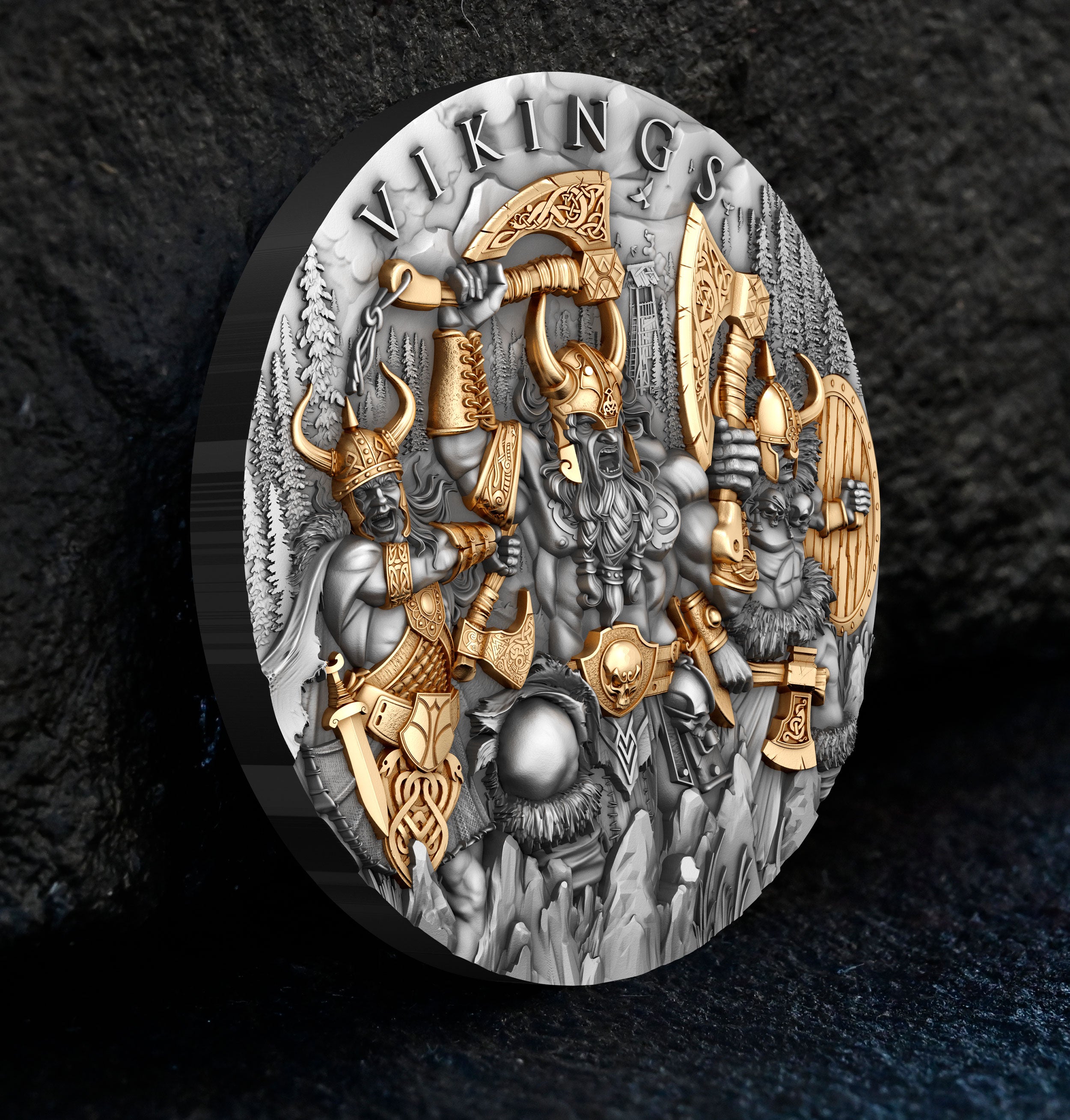 2 oz Silbermünze Vikings, Niue 2024 ( T&S | Auflage: 500)