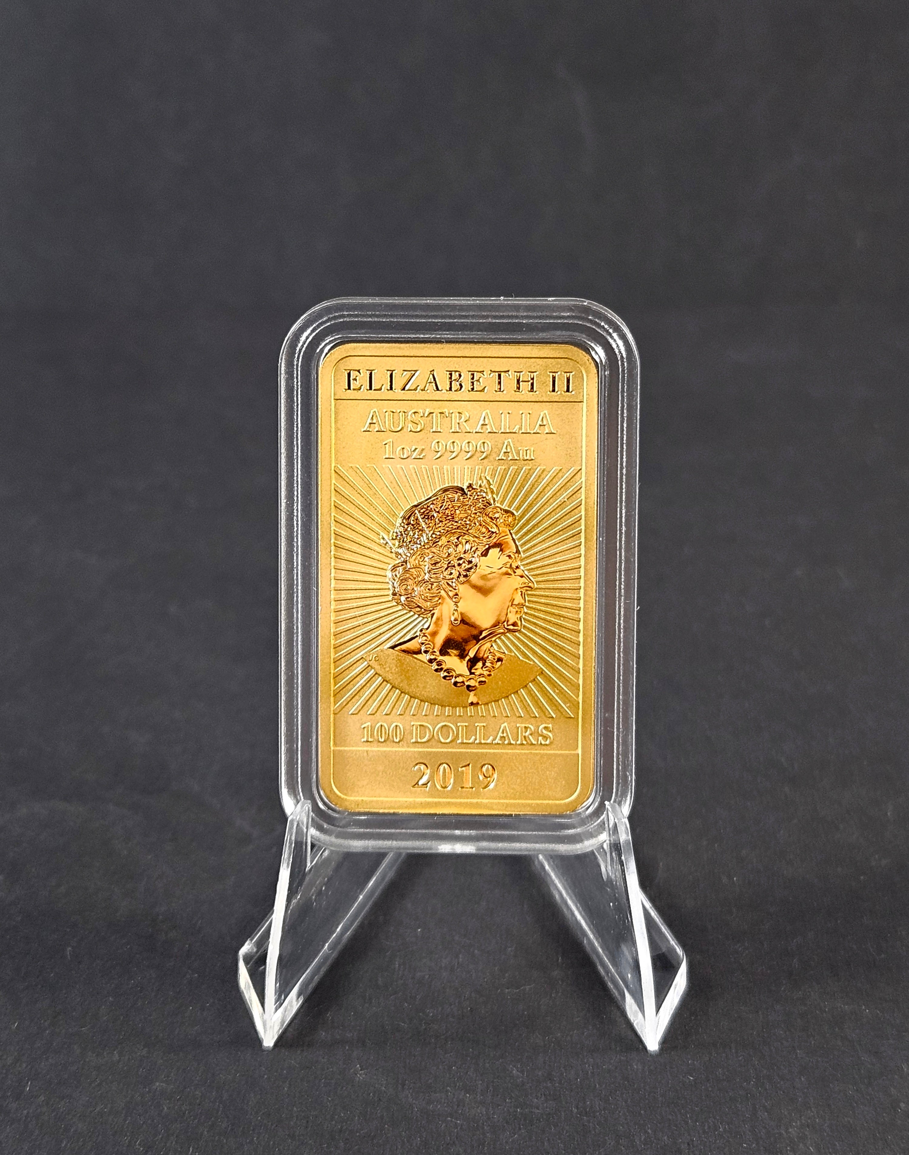 1 Unze Gold Münzbarren Rectangular Dragon 2019 – Perth Mint