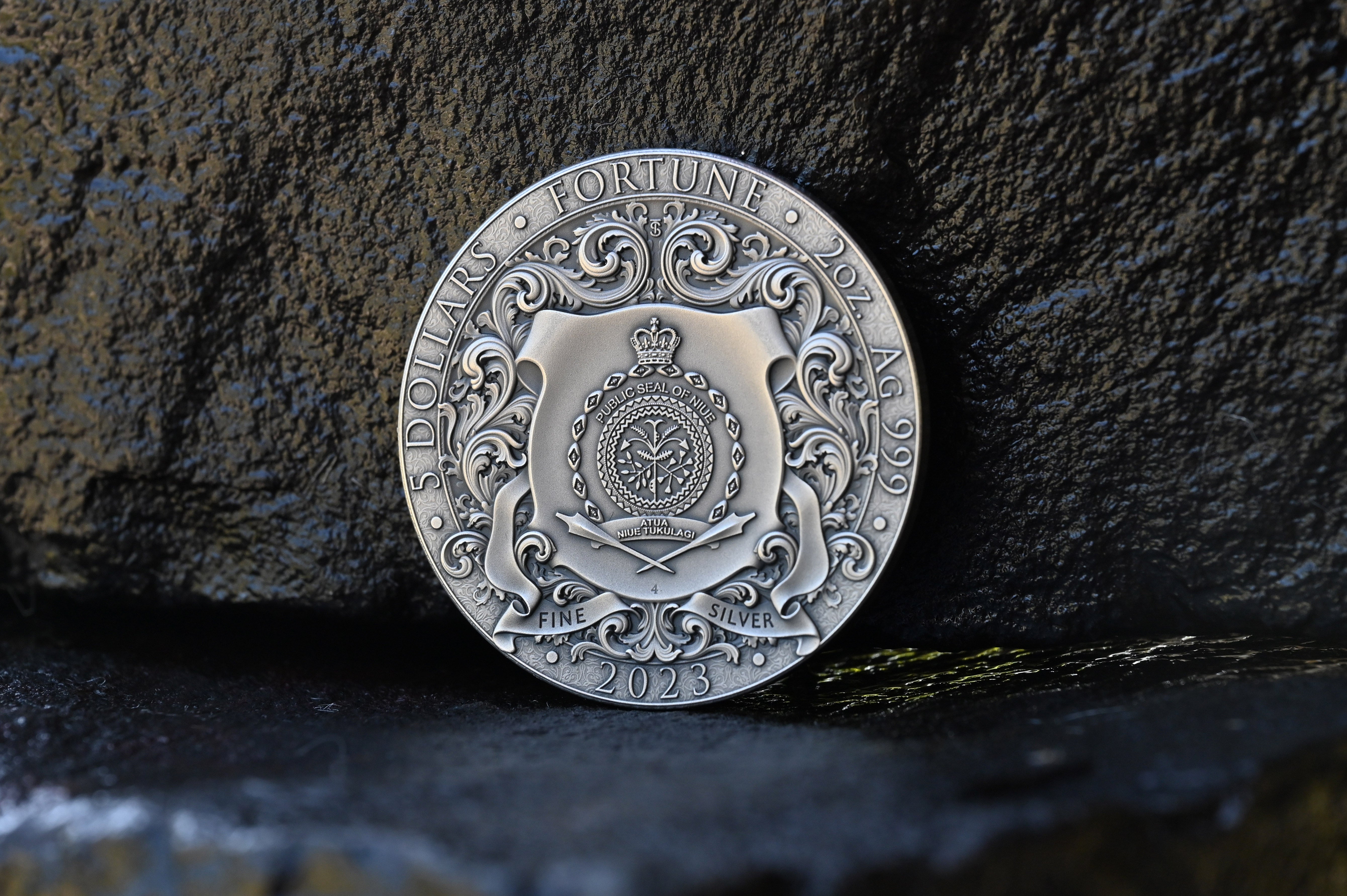 2 oz Silbermünze Fortuna, Niue 2023 ( T&S | Auflage: 500)