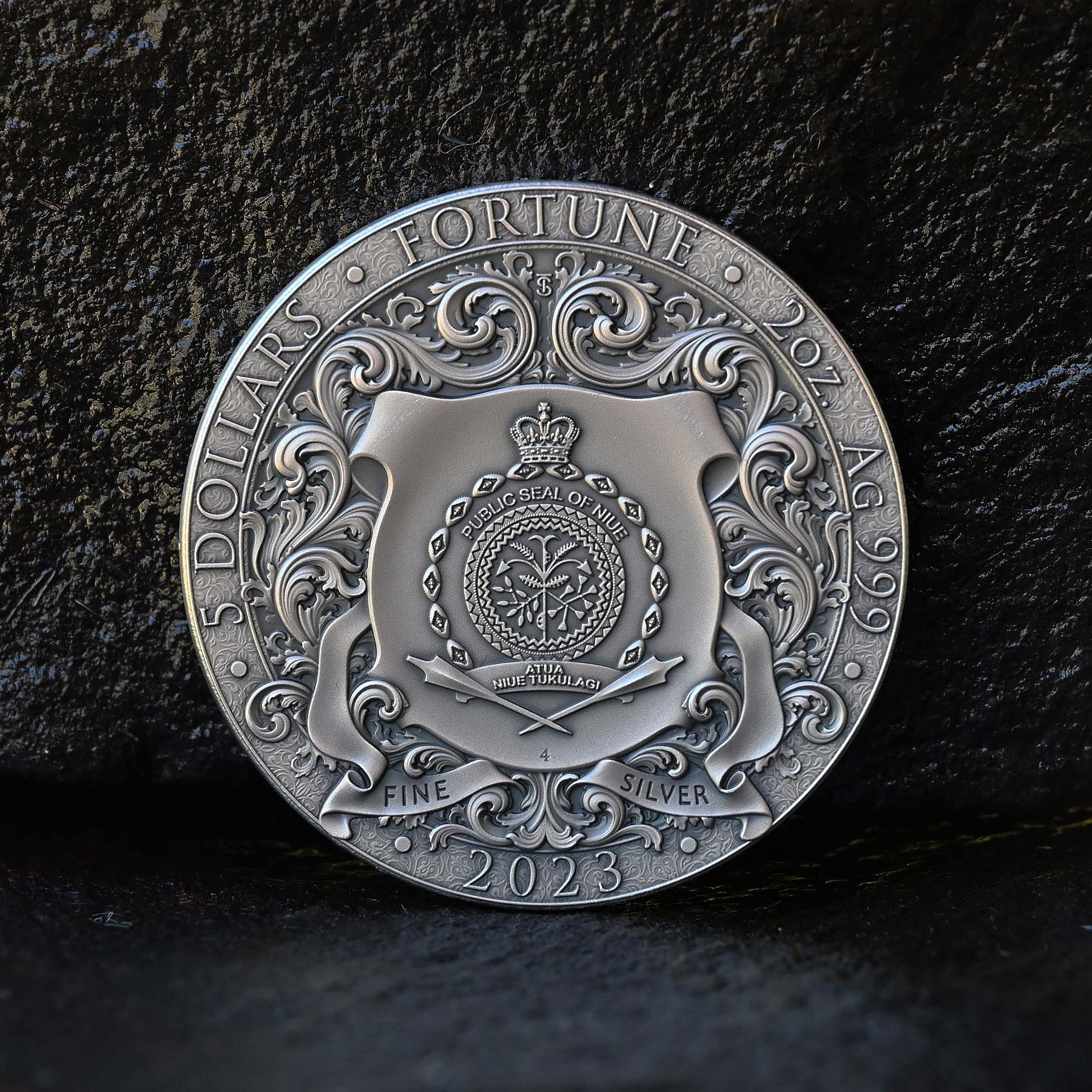 2 oz Silbermünze Fortuna, Niue 2023 ( T&S | Auflage: 500)