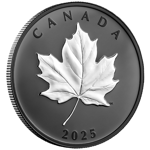 1 oz Silber Maple Leaf 2025 – Rhodium Veredelung (Kanada | Auflage: 7.000)