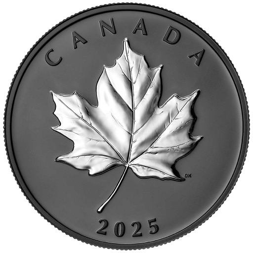 1 oz Silber Maple Leaf 2025 – Rhodium Veredelung (Kanada | Auflage: 7.000)