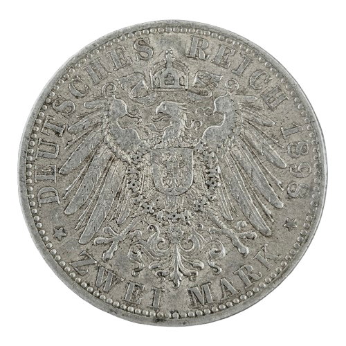 2 Mark Silbermünze 1898 - Carl Alexander von Sachsen