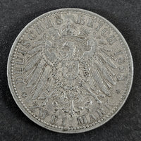 2 Mark Silbermünze 1898 - Carl Alexander von Sachsen