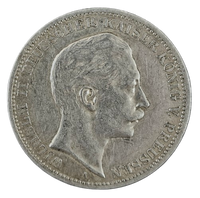 3 Mark Silbermünze 1908 - Wilhelm II.