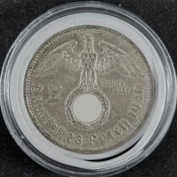 2 Reichsmark Silbermünze 1939 - Paul von Hindenburg