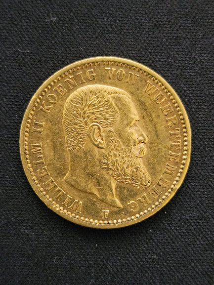 20 Mark Goldmünze Deutsches Kaiserreich 1894 (Wilhelm II. Württemberg | Prägestätte F)