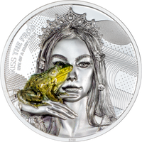 2 oz Silber Kiss the Frog Eye of a Fairytale (Cook Islands 2023 | PP | High Relief | Auflage: 999)