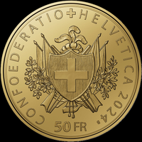 50 Franken Goldmünze "200 Jahre Schweizer Schiesssportverband" 2024 (Polierte Platte  | limitiert)