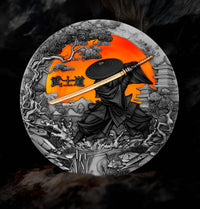 2 oz Silbermünze Bushido, Start der Serie „The Warrior’s Path“, Niue 2024 ( T&S | Auflage: 500)