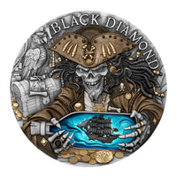 2 oz Silbermünze Black Diamond, Niue 2025 (T&S | Ultra High Relief | Auflage: 500)
