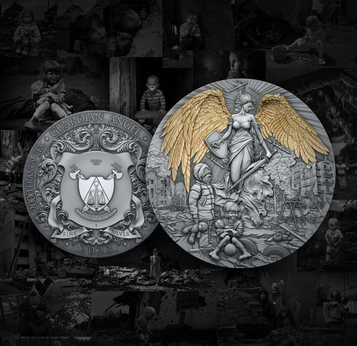 Guardian Angel 2023 Silbergedenkmünze 2 oz  (Antik Finish | High Relief | Auflage: 500)
