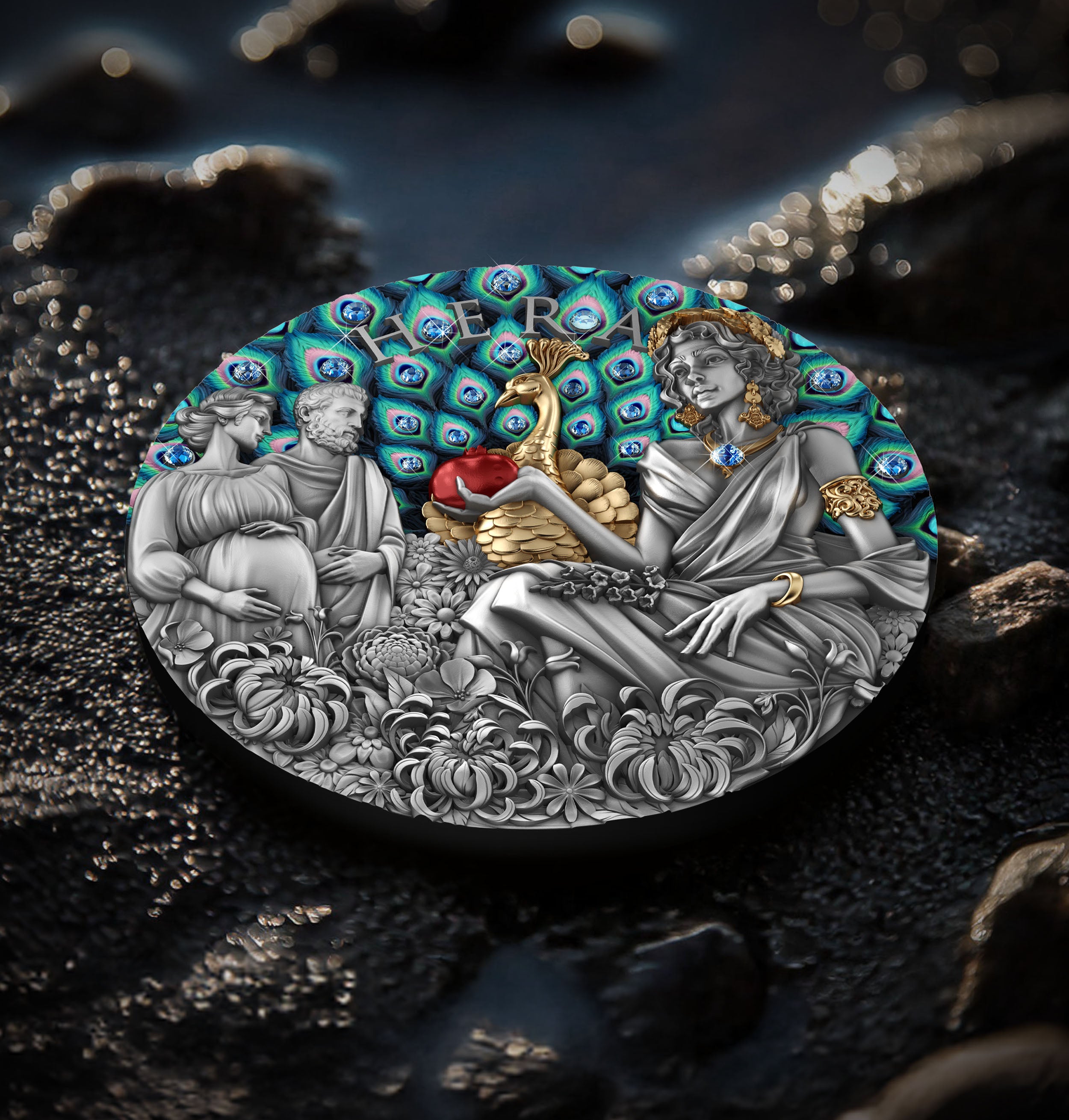 Hera – 2 oz .999 Silbermünze, Niue 2025 (T&S Coin, | Auflage: 500 | Antique Finish)