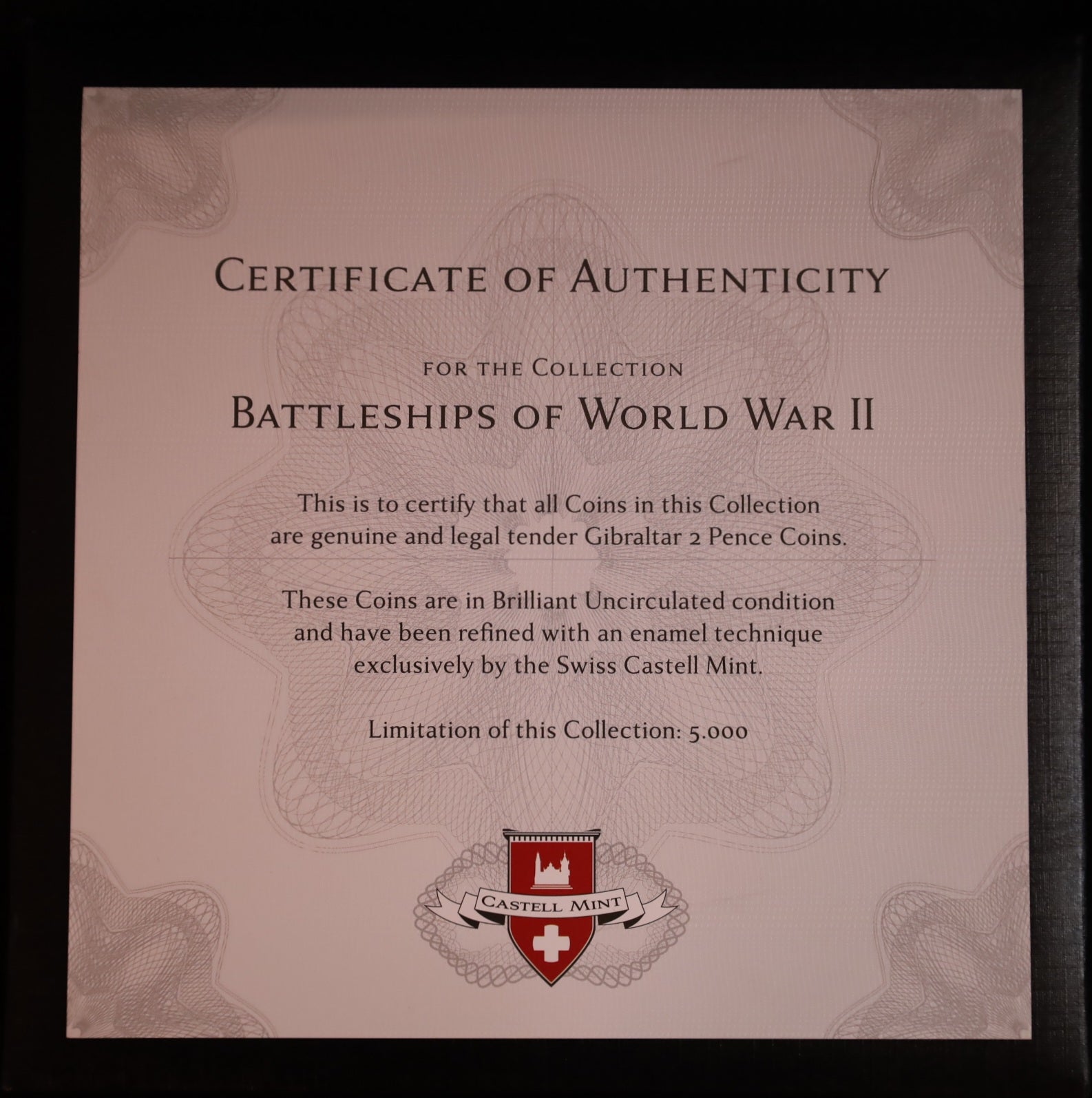 10er Münzset – Battleships of World War II (Farbedition | Auflage: 5.000 | Swiss Castell Mint)