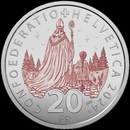 20 Franken Silbermünze "Sankt Nikolaus" 2024 (Polierte Platte  | farbig | limitiert)