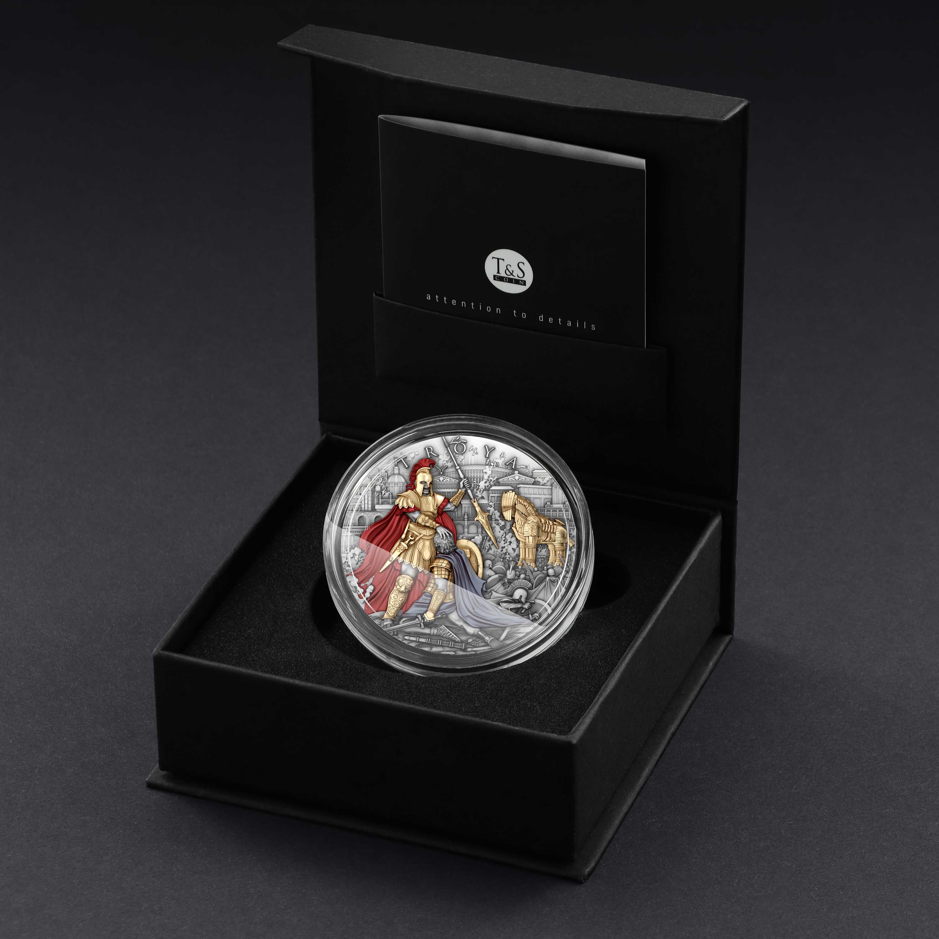 2 oz Silbermünze Troya 2024 – Niue (T&S | Auflage: 500 | .999 Feinsilber)