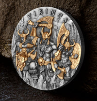 2 oz Silbermünze Vikings, Niue 2024 ( T&S | Auflage: 500)