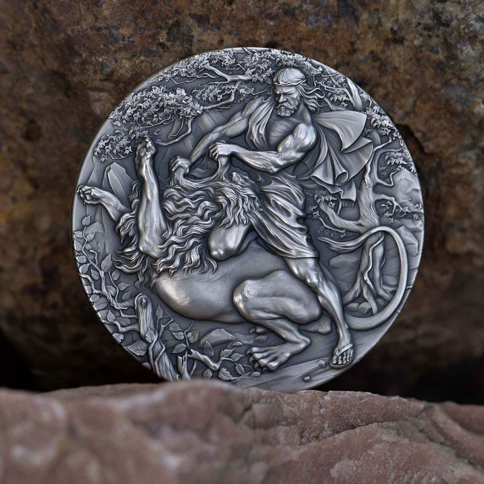 2 oz Silbermünze Samson, Niue 2023 ( T&S | Auflage: 500)